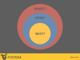 WHAT?
Lee-Sean Huang / ls@foossa.com / @leesean@leeseanFOOSSA
HOW?
WHY?
 