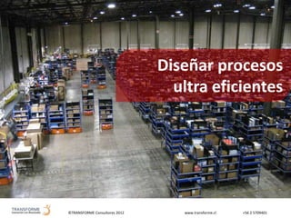 ©TRANSFORME Consultores 2012 www.transforme.cl +56 2 5709401
Diseñar procesos
ultra eficientes
 