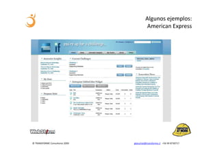 Algunos ejemplos:
                                         American Express




© TRANSFORME Consultores 2009   gbeuchat@transforme.cl +56 99 8730717
 