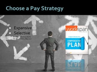 2323
Choose a Pay Strategy
 Expansive
 Selective
Workspan (World at Work)
The War for Stars, May 2012
 