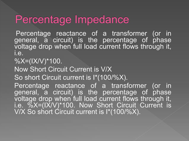 Percent Impedance Transformer: Transformer Impedance Formula – FJCY