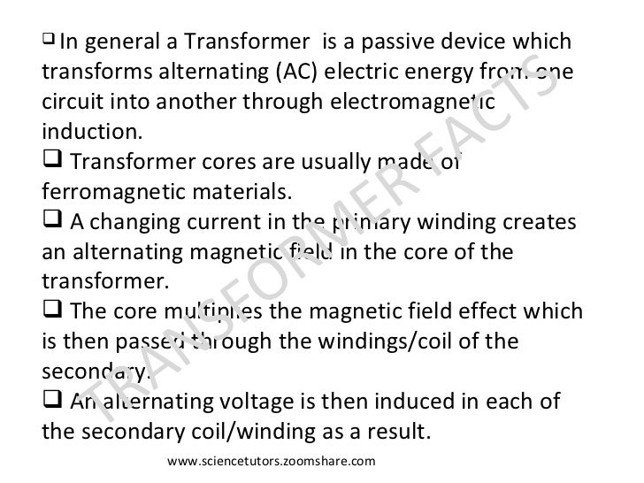 Basic Transformer Calculations Basic Transformer Calculations