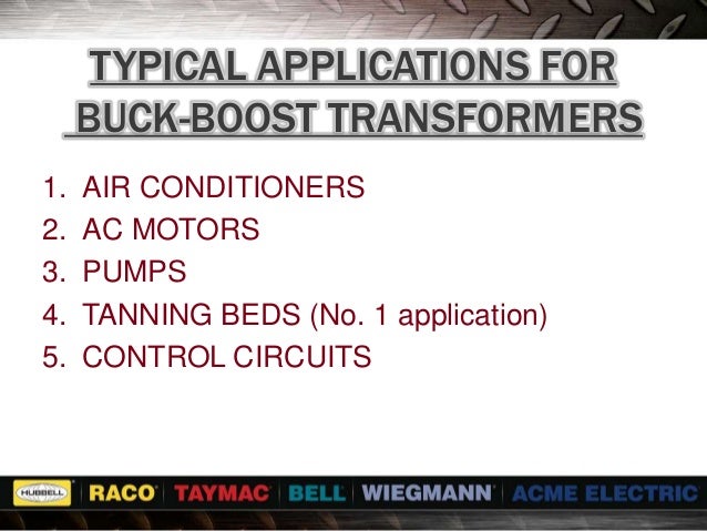 Acme Buck Boost Transformer Sizing Chart