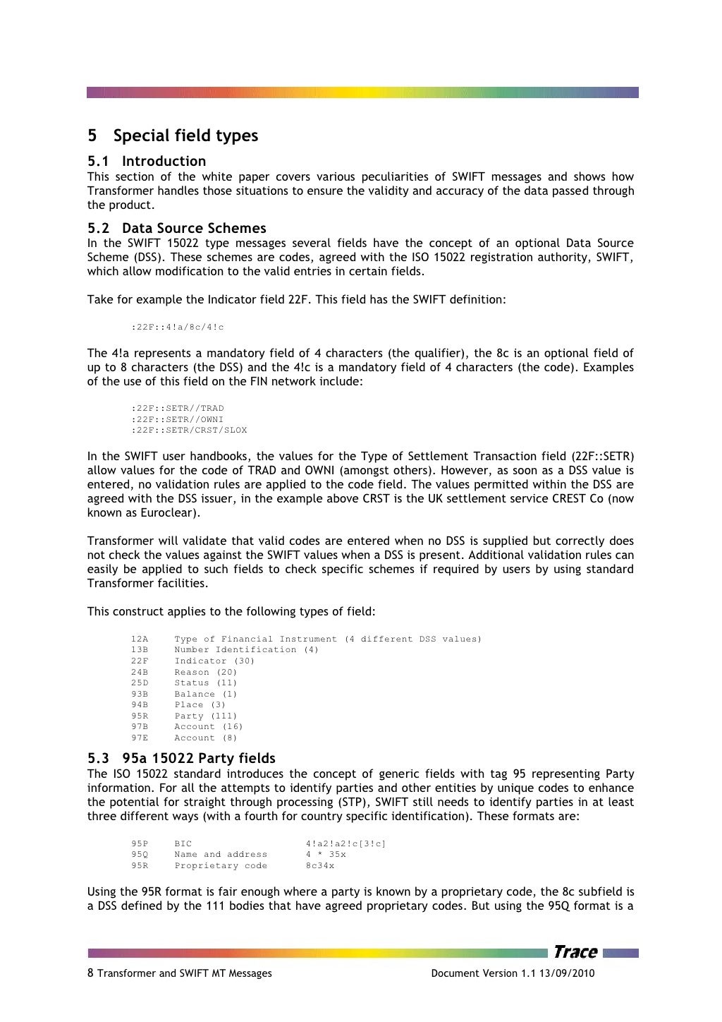 Transformer And Swift MT Messages