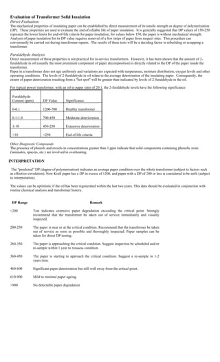 Transformer oil analysis | PDF