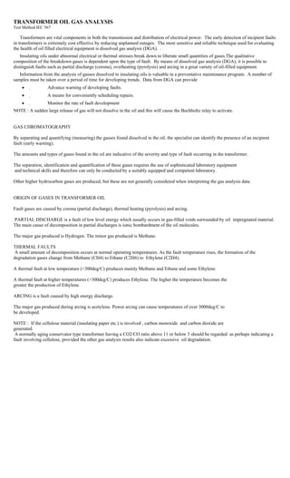 Transformer oil analysis | PDF