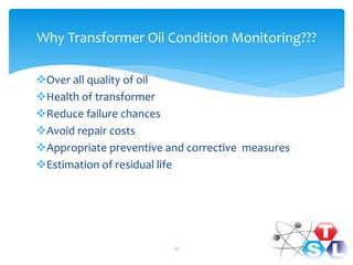 Transformer oil analysis and its condition monitoring | PDF