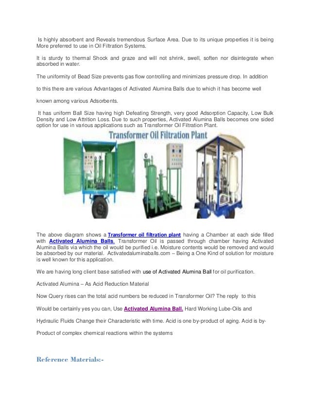 Transformer oil filtration process