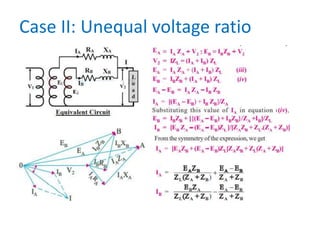 Case II: Unequal voltage ratio
 