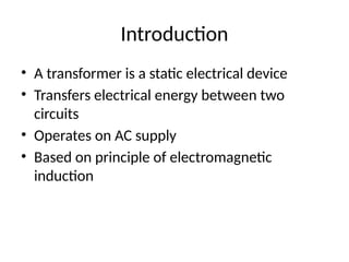 Transformer_Presentation.pptx Electrical engineering department | PPTX
