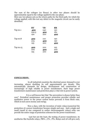 Transformer protection & maintenance | PDF