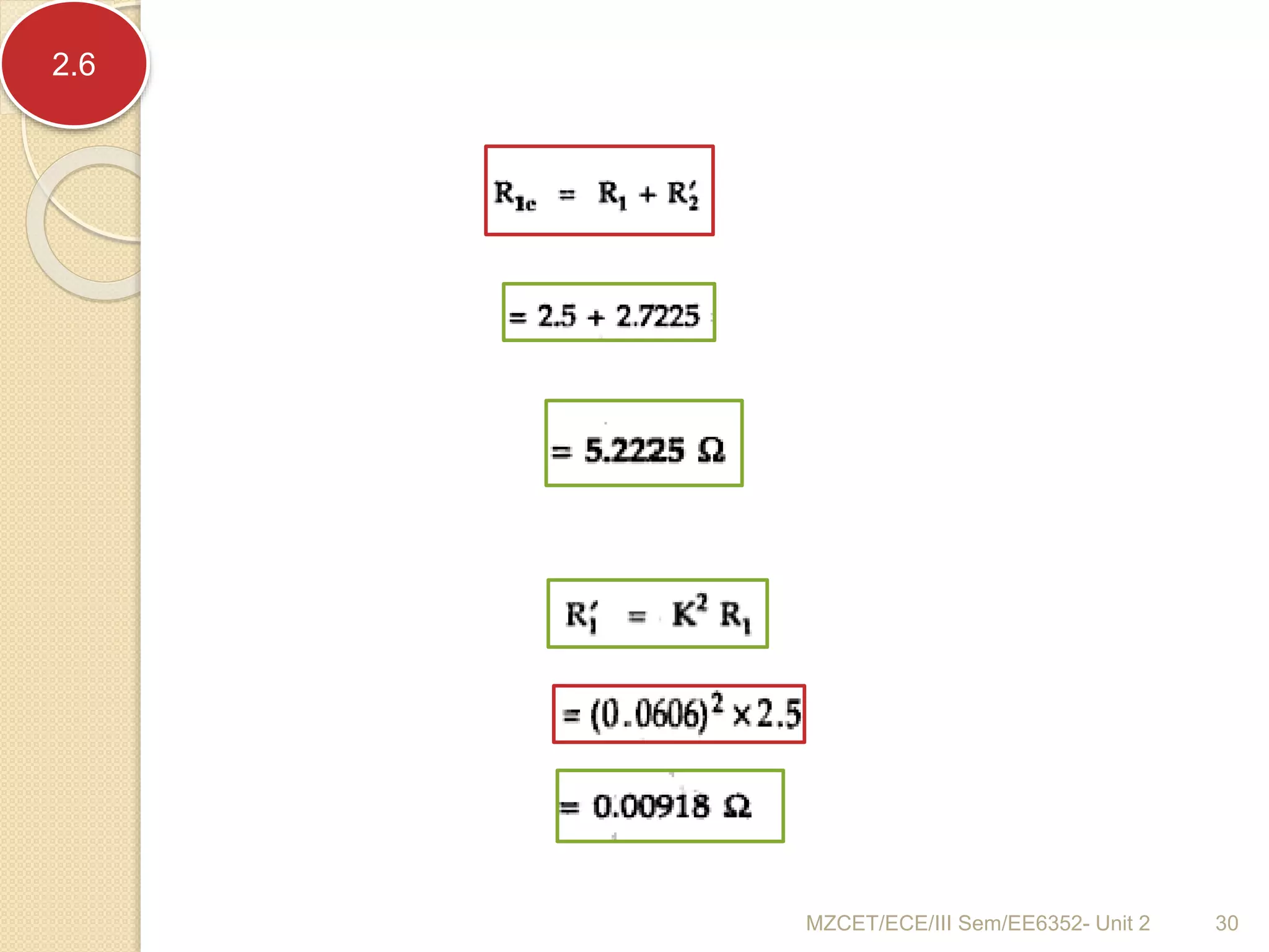Transformer ratio equivalent circuit of transformer ppt
