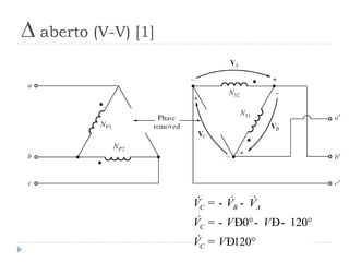 aberto (V-V) [1]
0 120
120
C B A
C
C
V V V
V V V
V V
= - -
= - Ð °- Ð- °
= Ð °
  


 