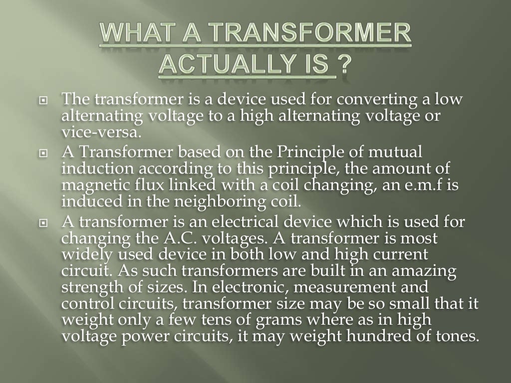 Transformers class 12 PPT