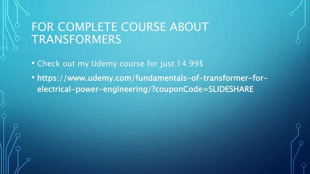 Complete Transformers course | PPT