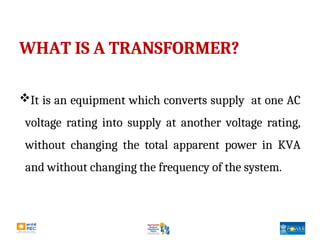 TRANSFORMERS in physiotherapy high voltage and low voltage .ppt