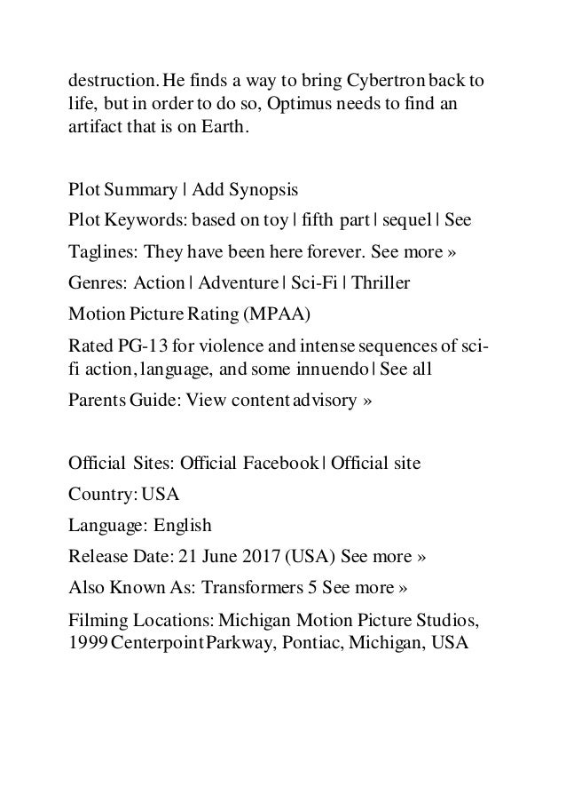 transformers the last knight parents guide