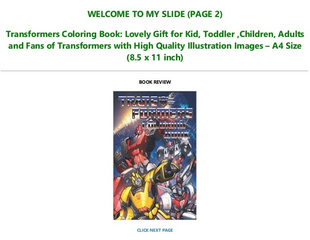 Download Download Pdf Transformers Coloring Book Lovely Gift For Kid Toddle