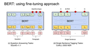 BERT: using fine-tuning approach
 