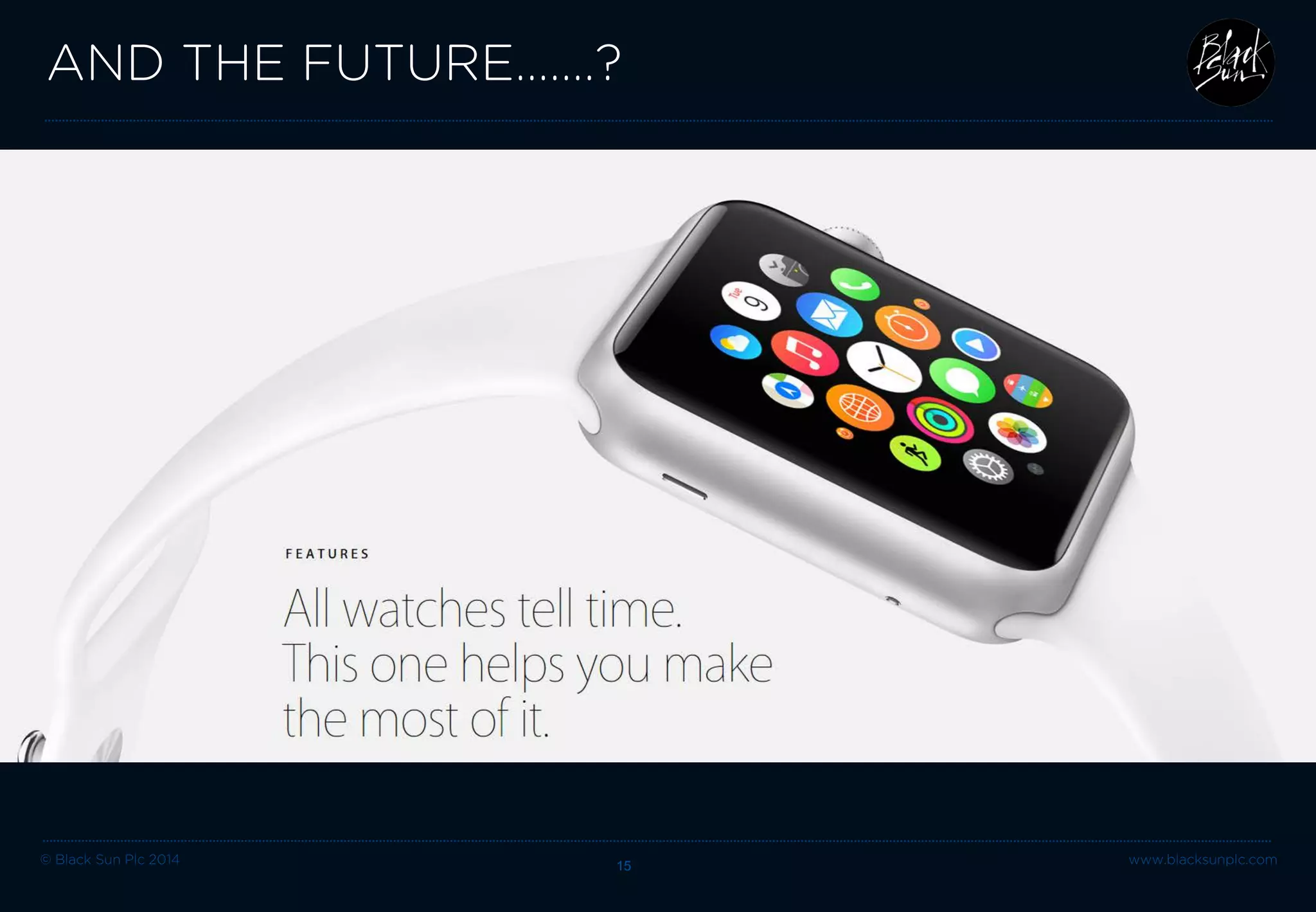 © Black Sun Plc 2014 www.blacksunplc.com 
AND THE FUTURE…….? 15 
 