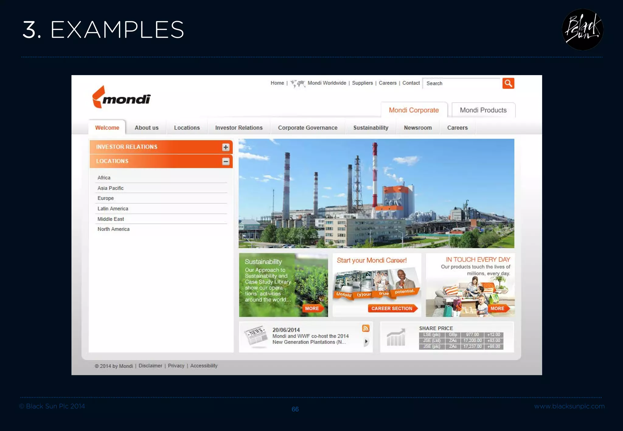 © Black Sun Plc 2014 66 www.blacksunplc.com 
3. EXAMPLES  