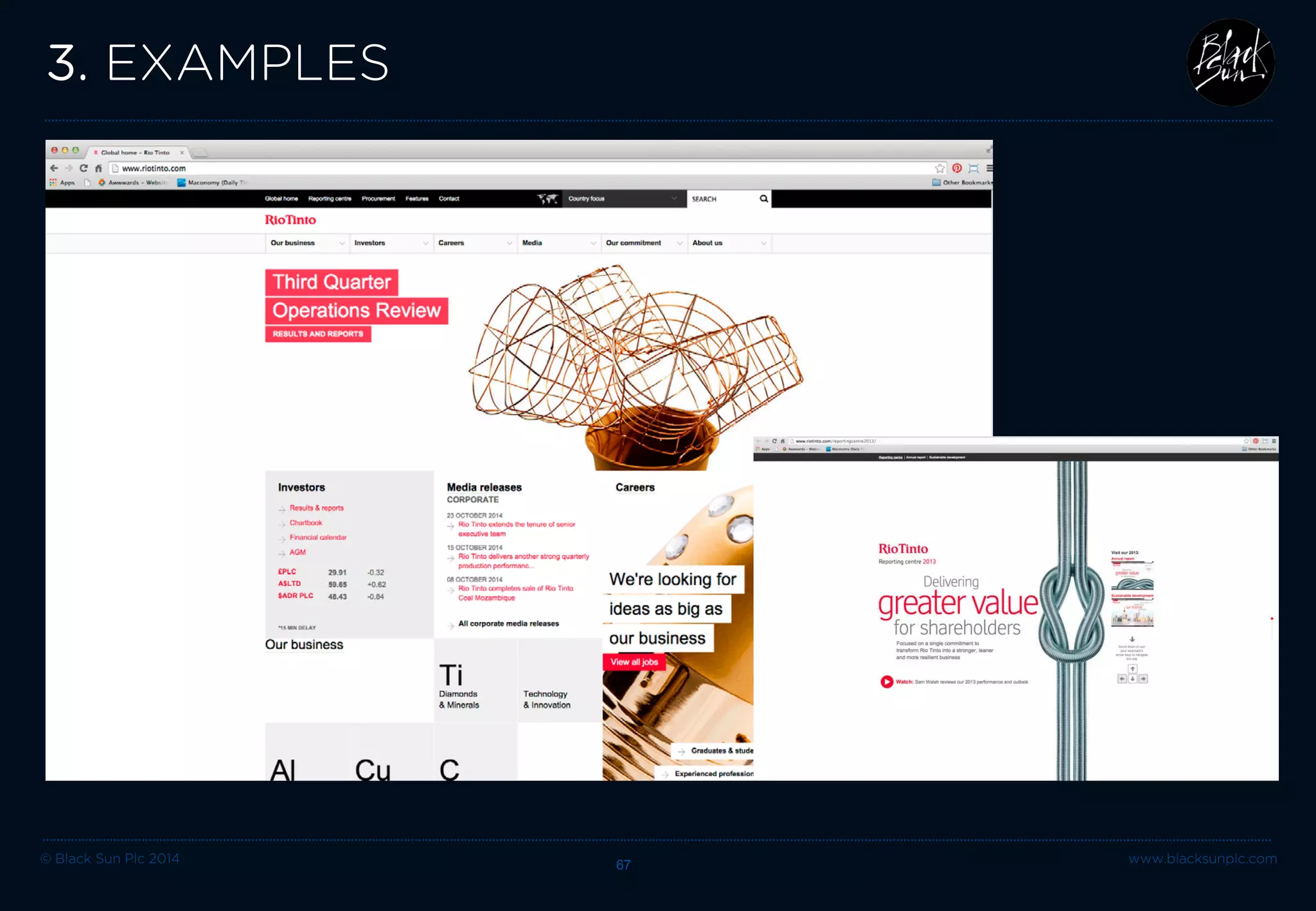 © Black Sun Plc 2014 67 www.blacksunplc.com 
3. EXAMPLES  