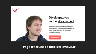 Page d’accueil de mon site dwave.fr
 
