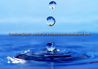 Transform Global - a vision for a Private Sector Development Bank
 