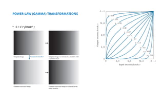 POWER-LAW (GAMMA) TRANSFORMATIONS
• s = c r power γ
 
