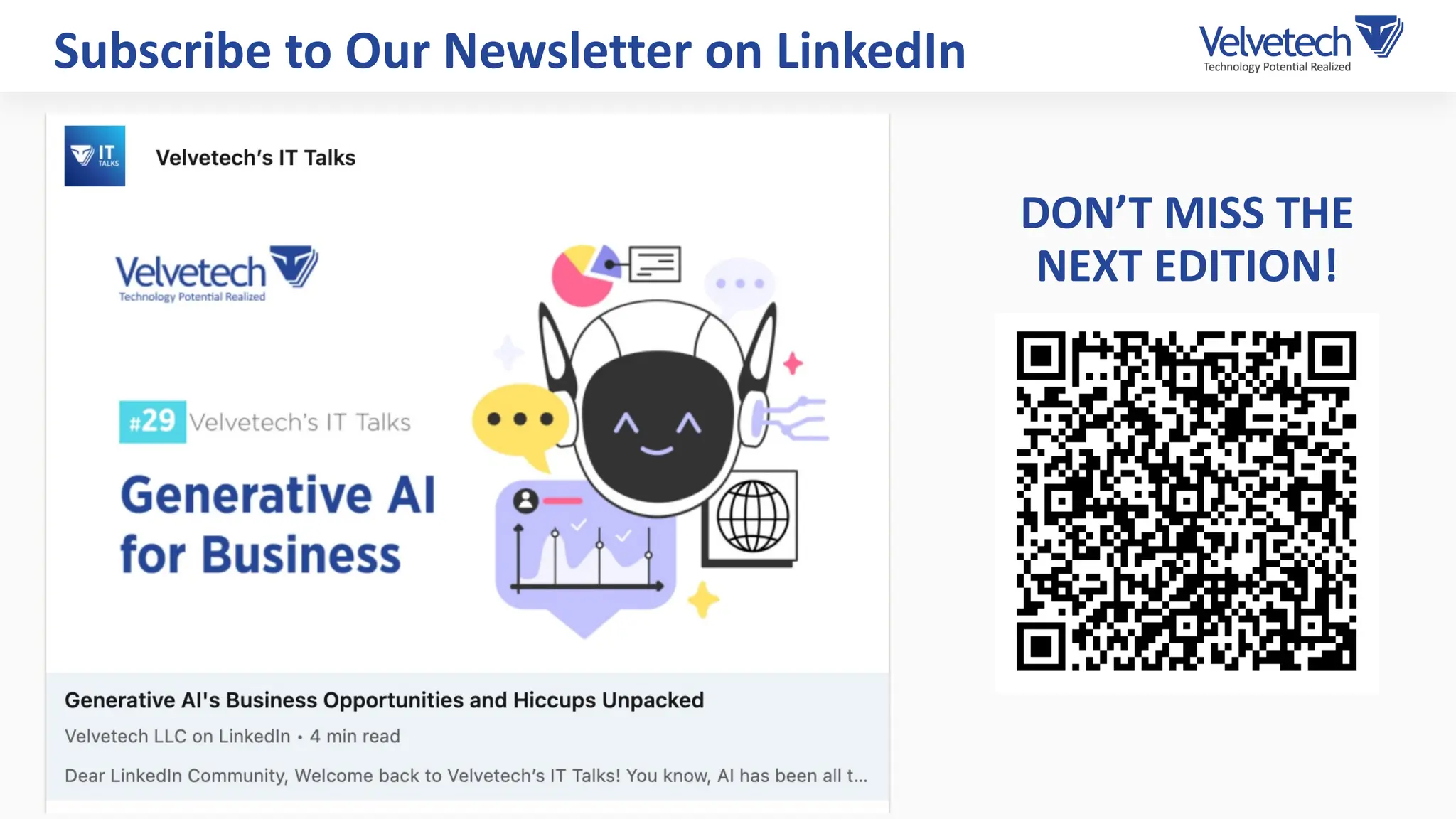 Subscribe to Our Newsletter on LinkedIn
DON’T MISS THE
NEXT EDITION!
 