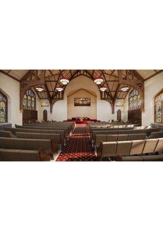 Blending Cultures: 3D Architectural Visualization Studio Transforms a Detroit Church Hall into a Saudi Arabian Oasis