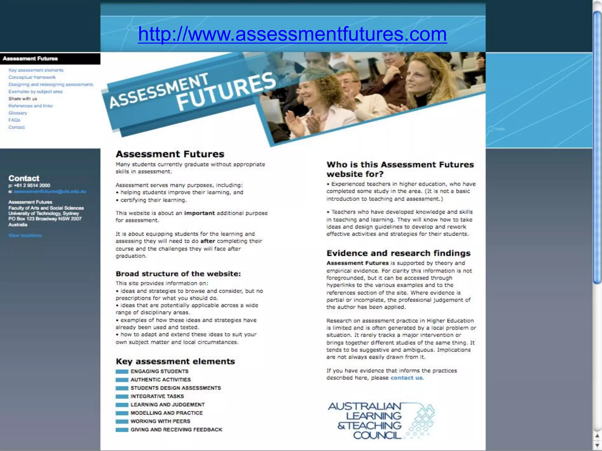 Assessmentfutures splash 
http://www.assessmentfutures.com  