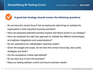Transforming Business Intelligence Testing | PDF