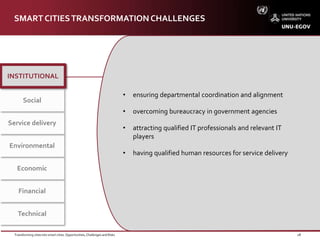 Transforming cities into smart cities opportunities, challenges and ...