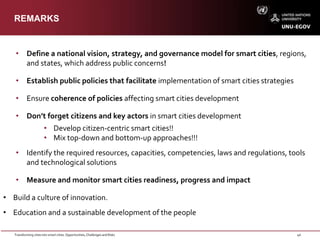 Transforming cities into smart cities opportunities, challenges and ...