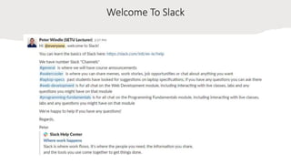Transforming Communication on Online Courses using Slack