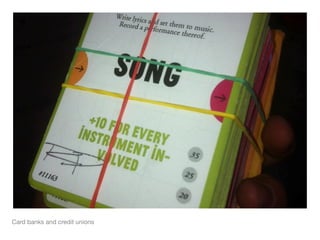 Card banks and credit unions
 