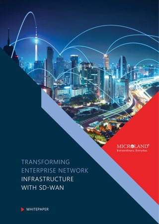 TRANSFORMING
ENTERPRISE NETWORK
INFRASTRUCTURE
WITH SD-WAN
WHITEPAPER
 