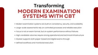 Transforming Exams with Computer Based Testing - EduTest | PDF