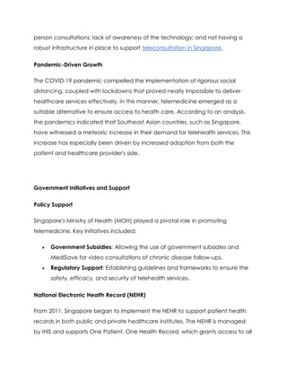 Transforming Healthcare: The Rise of Telemedicine in Singapore | PDF