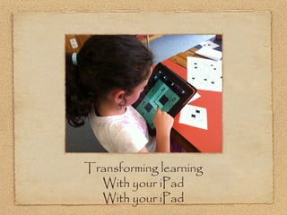 Transforming learning
  With your iPad
  With your iPad
 