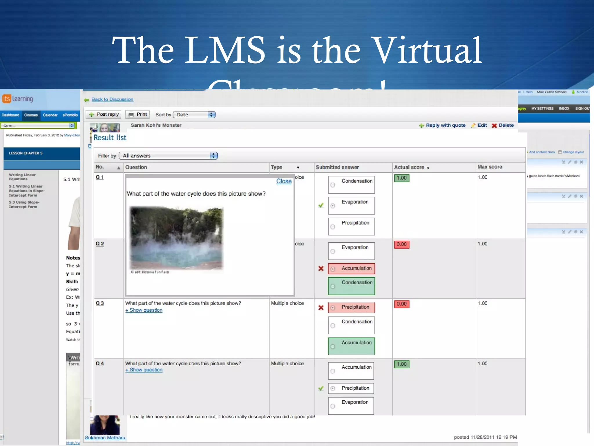 The LMS is the Virtual Classroom! 
