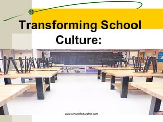 Transforming School
Culture:
www.schoolofeducators.com
 