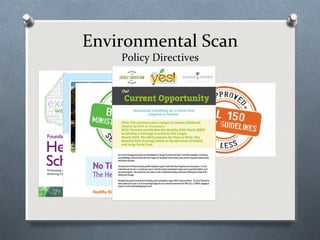Environmental Scan
Policy Directives
 