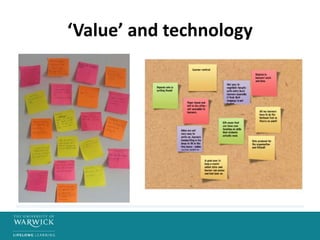 ‘Value’ and technology
 