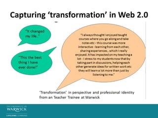 Capturing ‘transformation’ in Web 2.0
 