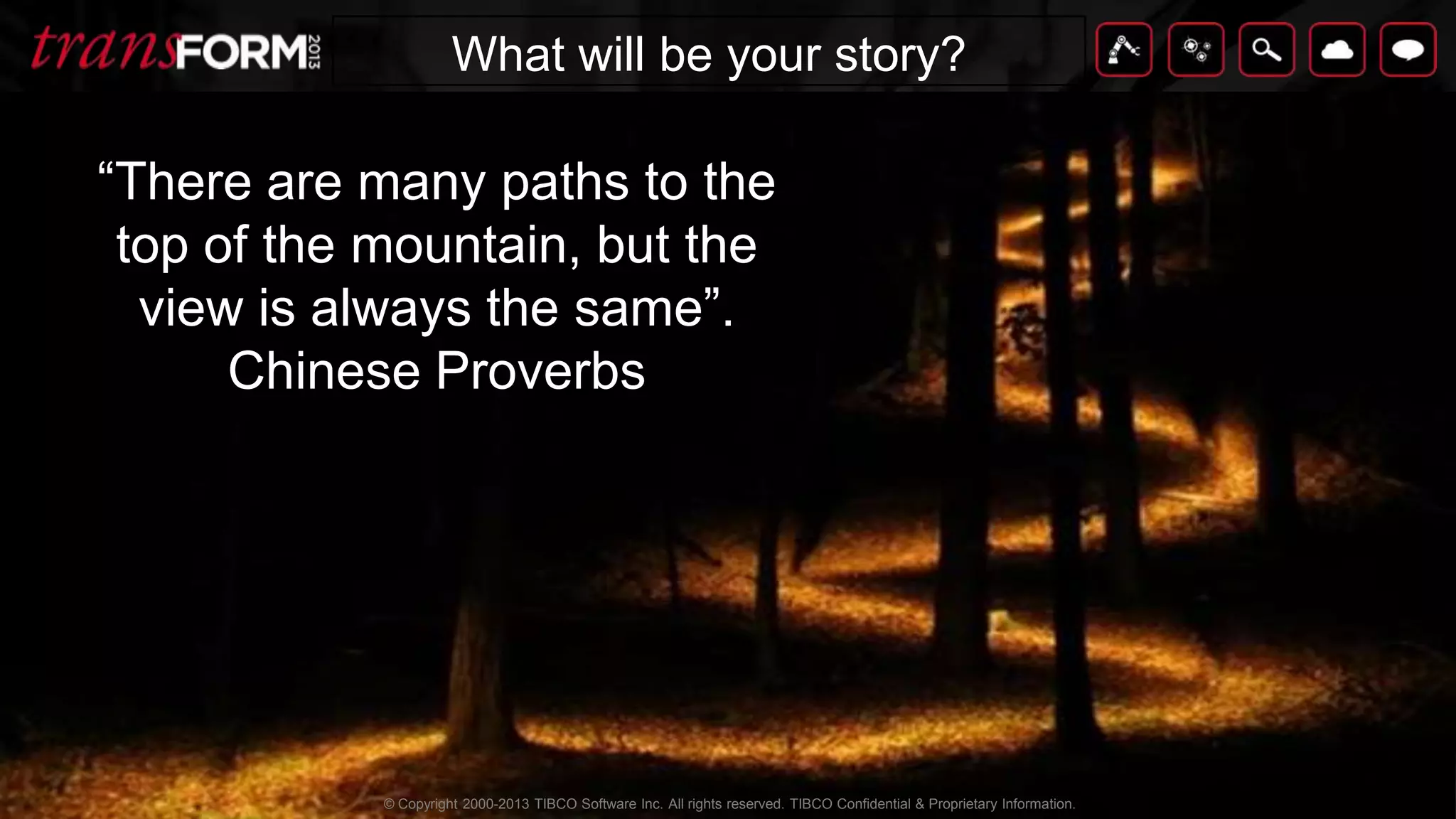 © Copyright 2000-2013 TIBCO Software Inc. All rights reserved. TIBCO Confidential & Proprietary Information.
TitleClick to edit text
Sequence of Actions
 