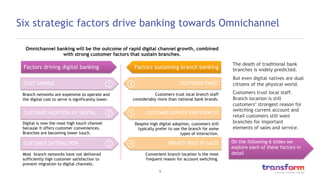 9
Retail banking is about to enter the omnichannel age
1963 Charge cards
launched in UK
1967 World’s first ATM
1969 Cheque...
