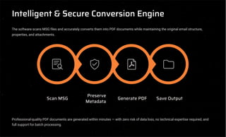 Effortless MSG to PDF Conversion with datavare Expert Tool | PDF