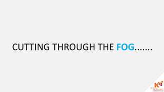 CUTTING THROUGH THE FOG.......
 